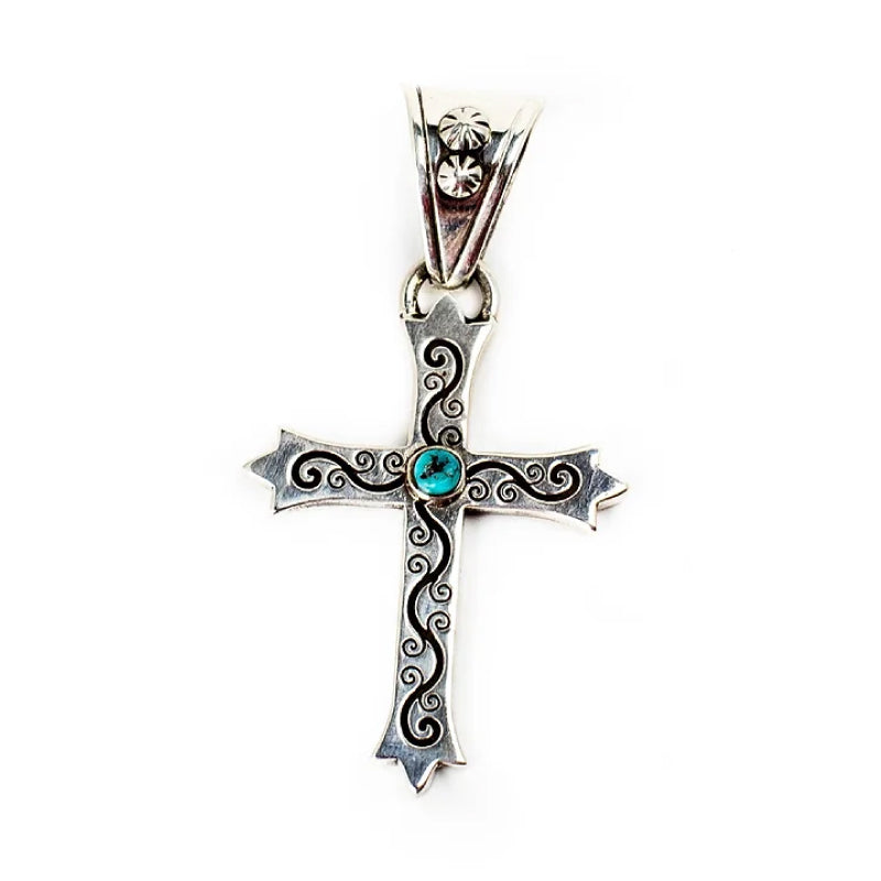Engraved Cross Sterling Silver Shane Casias Custom Jewelry Revolution