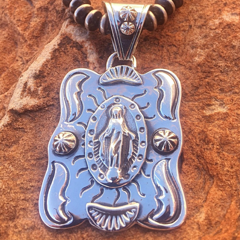 Lady Of Grace Silver Pendant