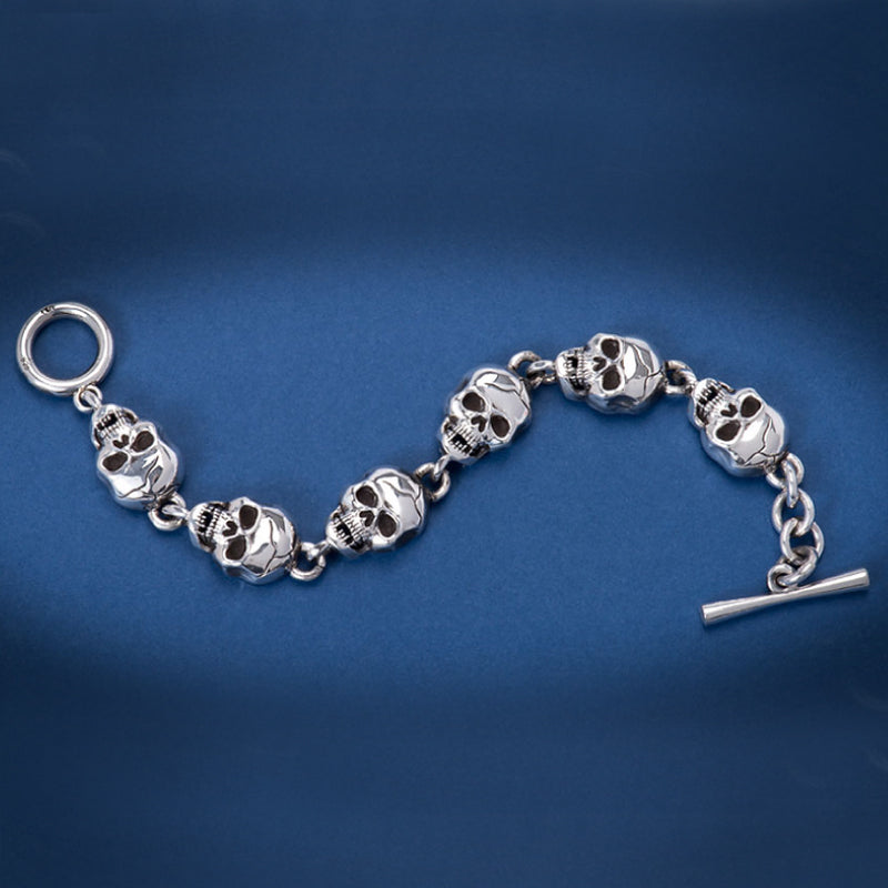 Sterling Silver Skull Bracelet Shane Casias Custom Jewelry Revolution
