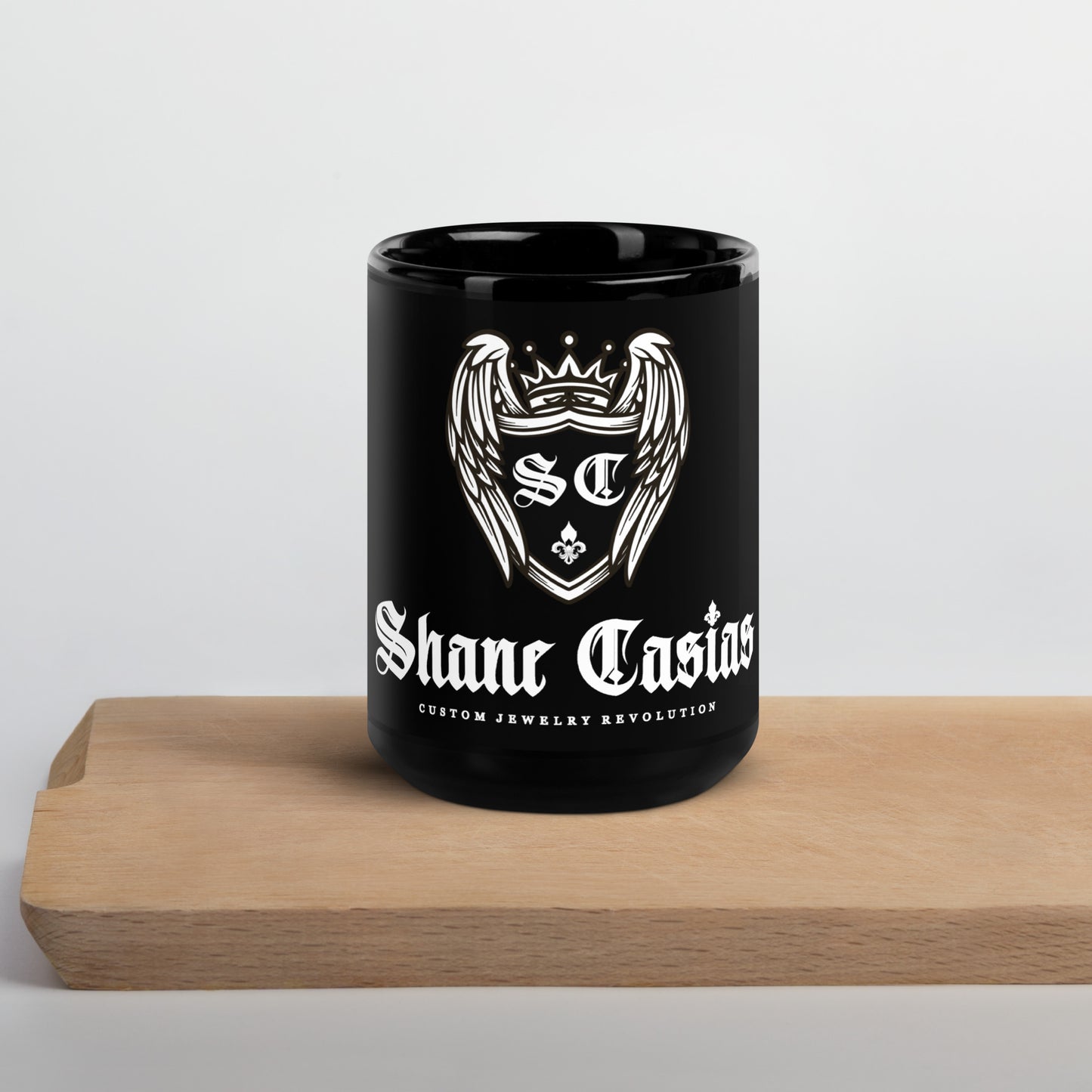 Shane Casias Custom Jewelry Revolution Black Glossy Mug