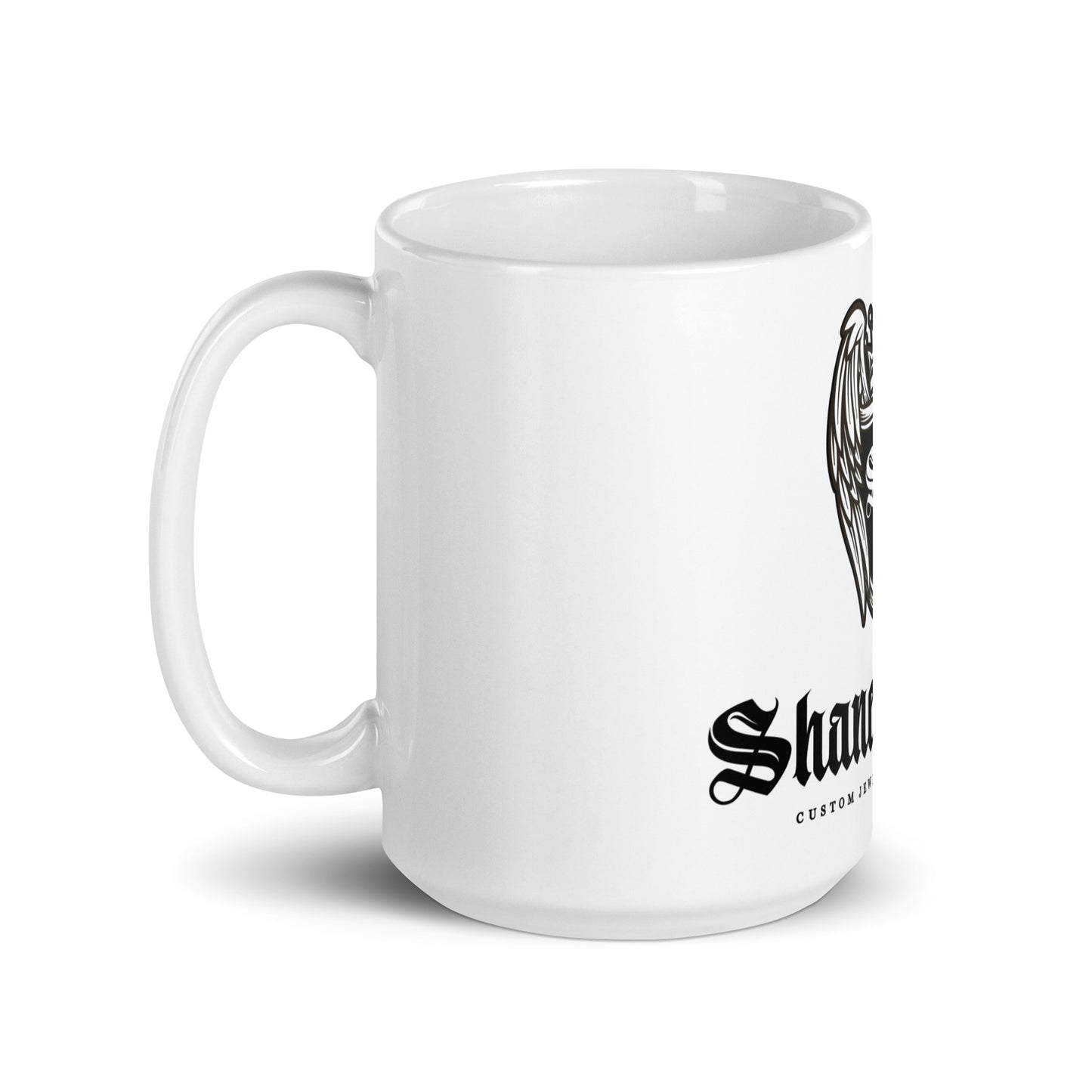 Shane Casias Custom Jewelry Revolution White glossy mug