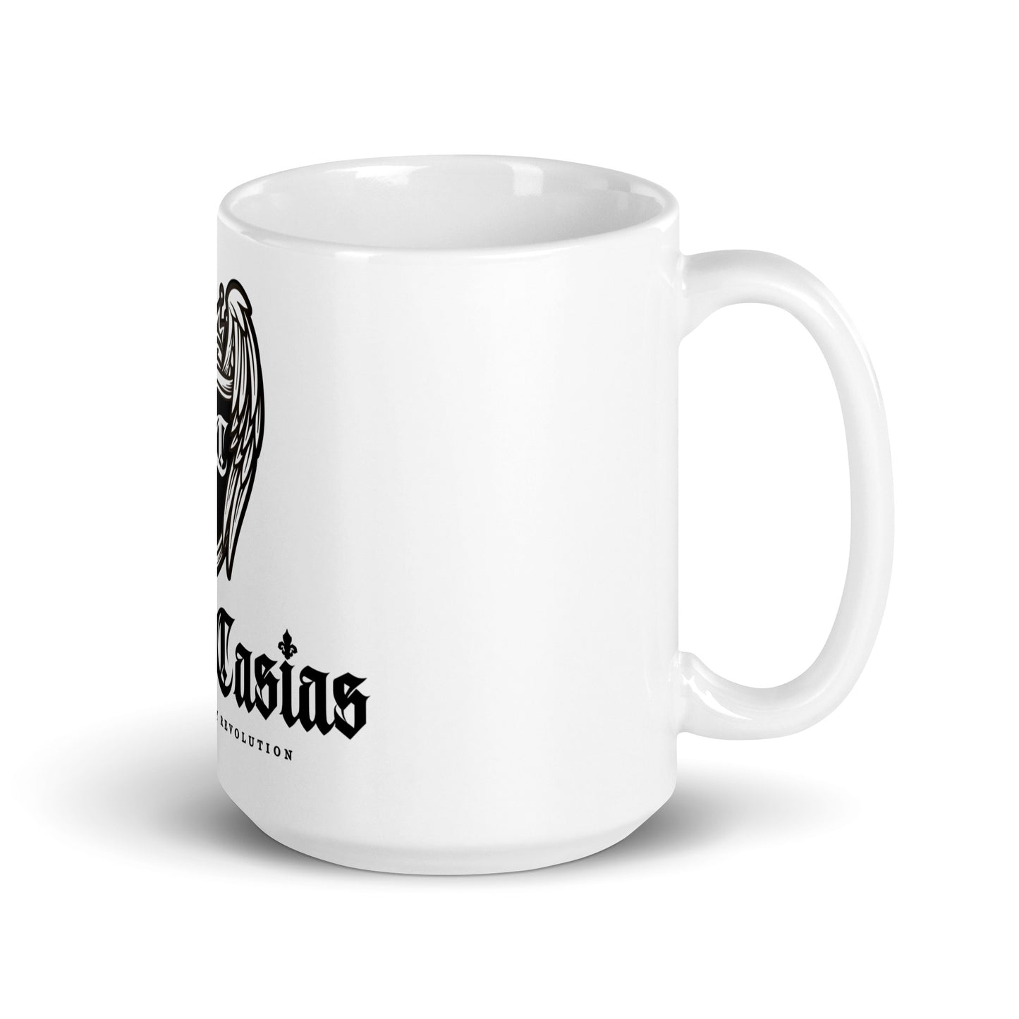 Shane Casias Custom Jewelry Revolution White glossy mug