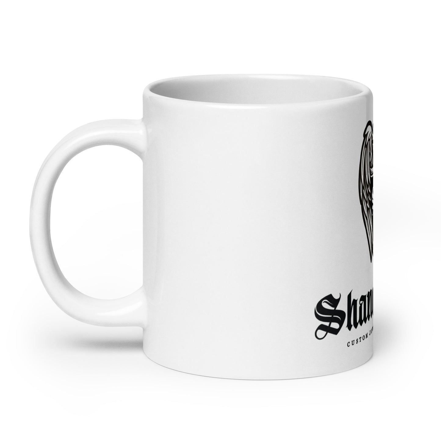 Shane Casias Custom Jewelry Revolution White glossy mug