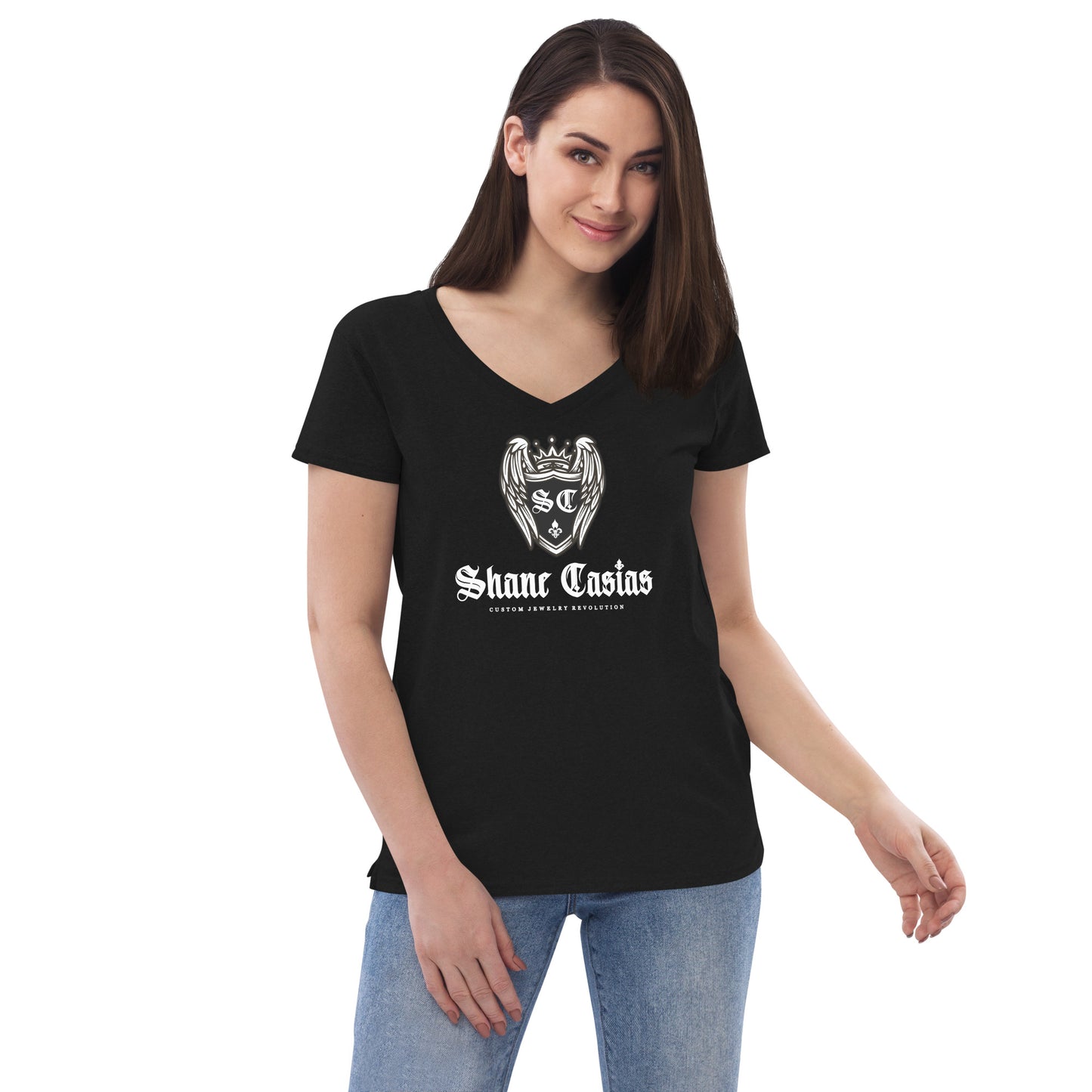 Shane Casias Custom Jewelry Revolution - Women’s recycled v-neck t-shirt