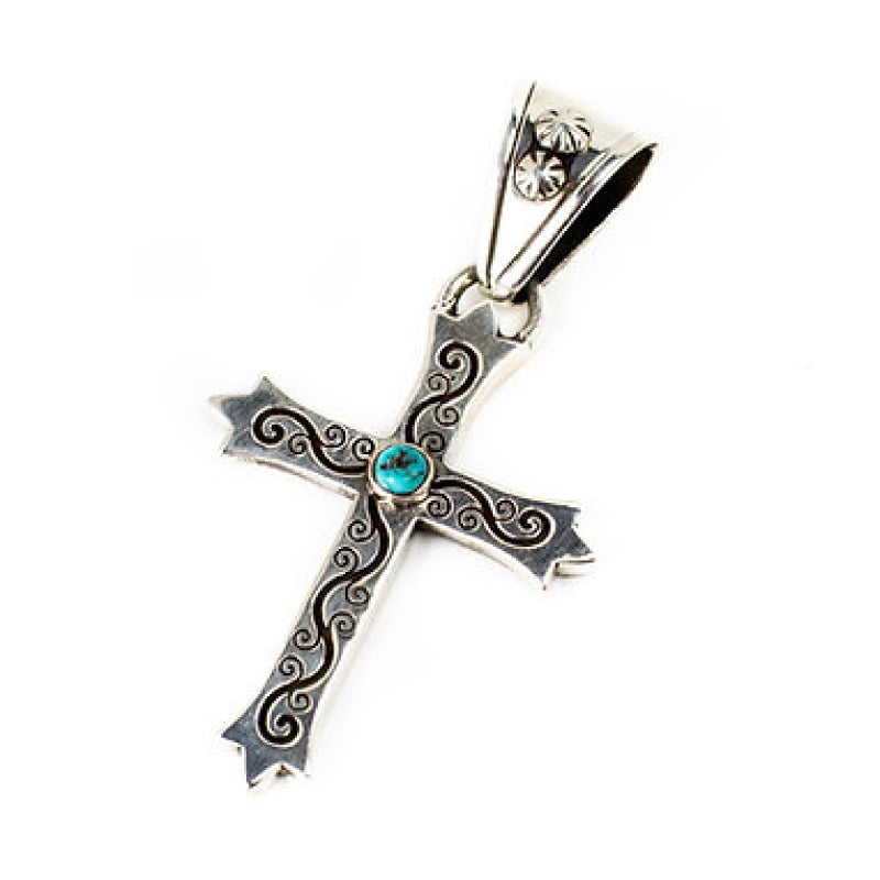 Engraved Cross Sterling Silver Shane Casias Custom Jewelry Revolution